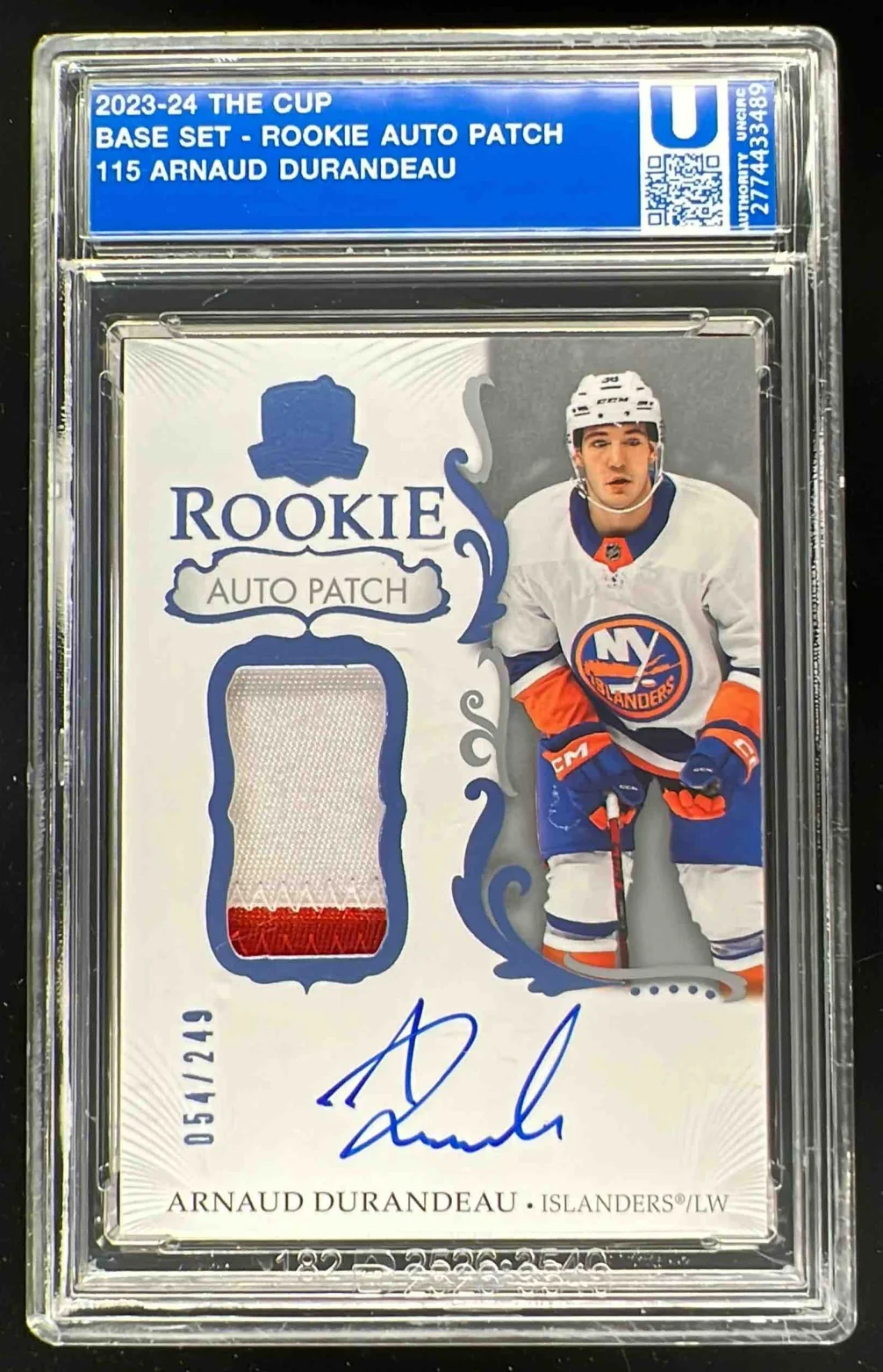 2023-24 The Cup #115 Arnaud Durandeau Rookie Patch Auto Autograph Auto /249