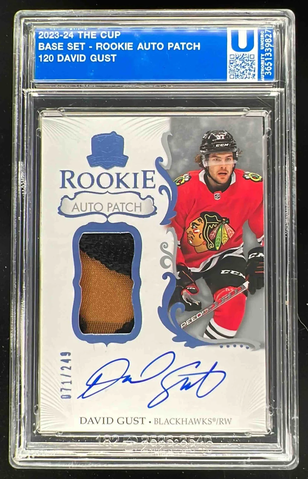 2023-24 The Cup #120 David Gust Rookie Patch Auto Autograph Auto /249