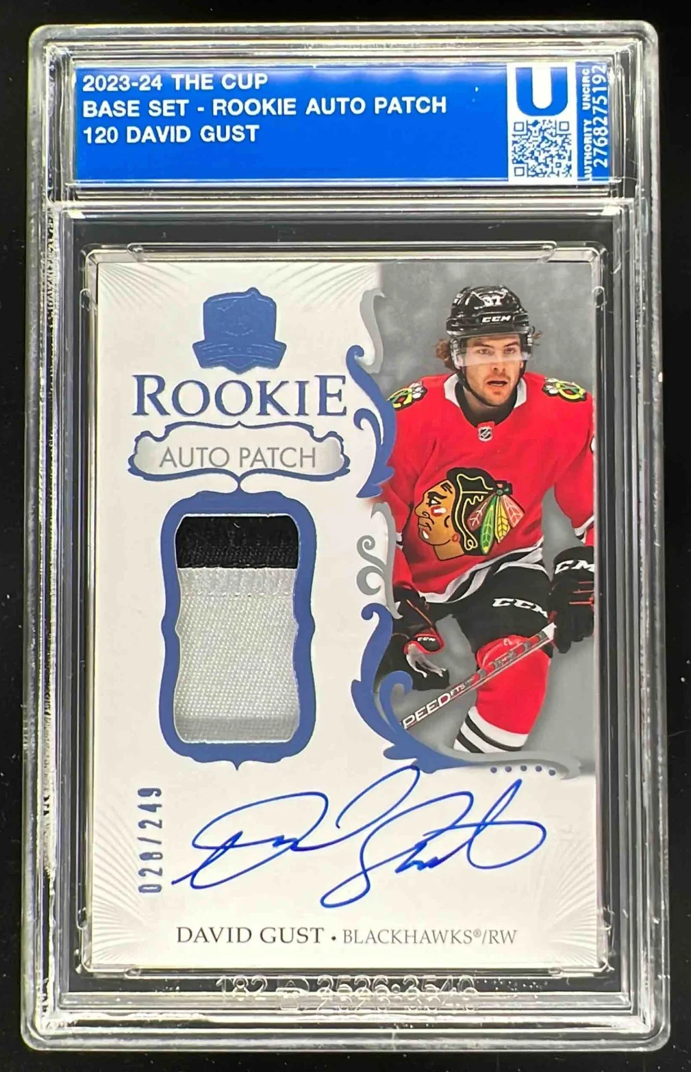 2023-24 The Cup #120 David Gust Rookie Patch Auto Autograph Auto /249