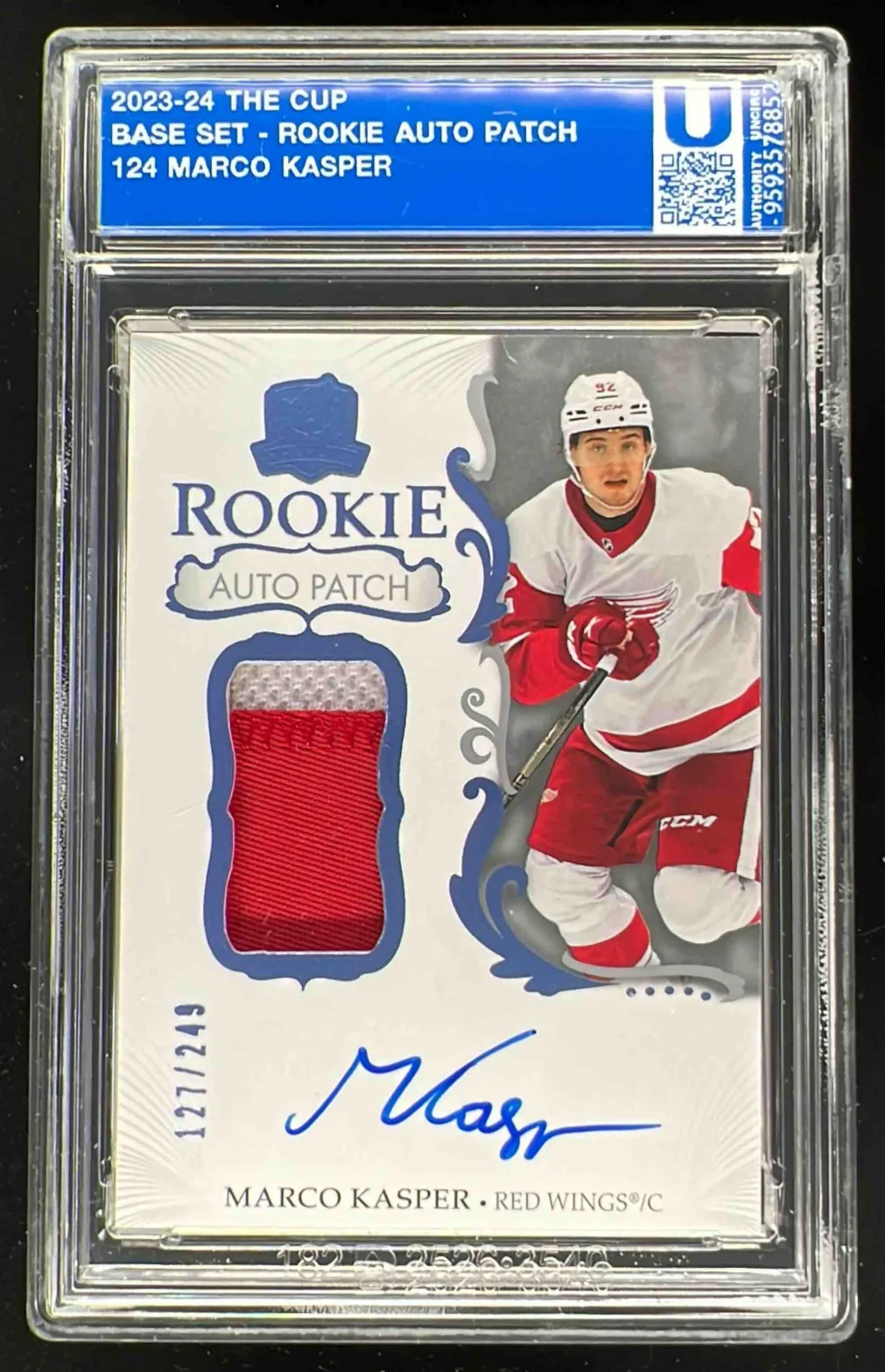 2023-24 The Cup #124 Marco Kasper Rookie Patch Auto Autograph Auto /249