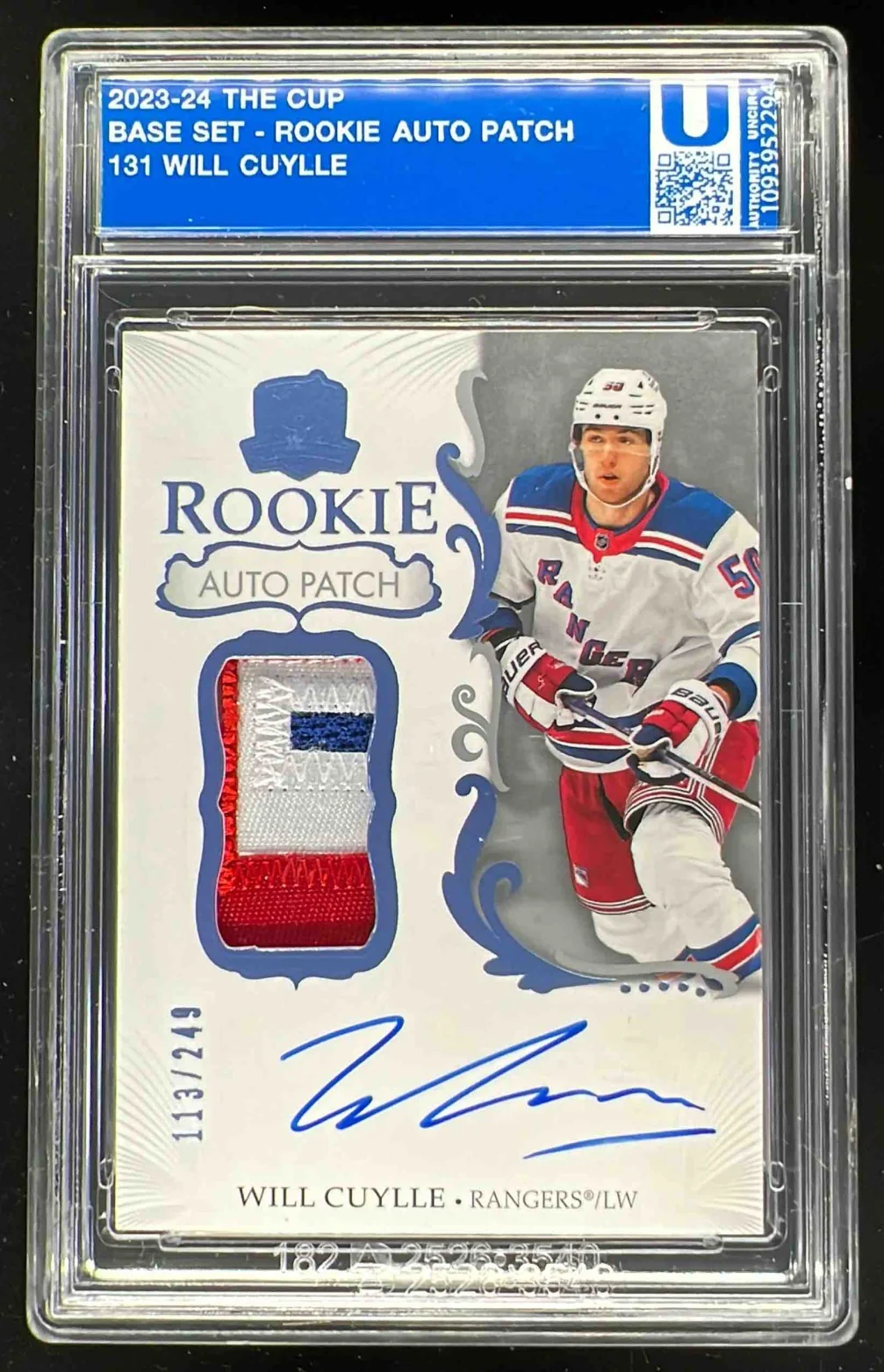 2023-24 The Cup #131 Will Cuylle Rookie Patch Auto Autograph Auto /249