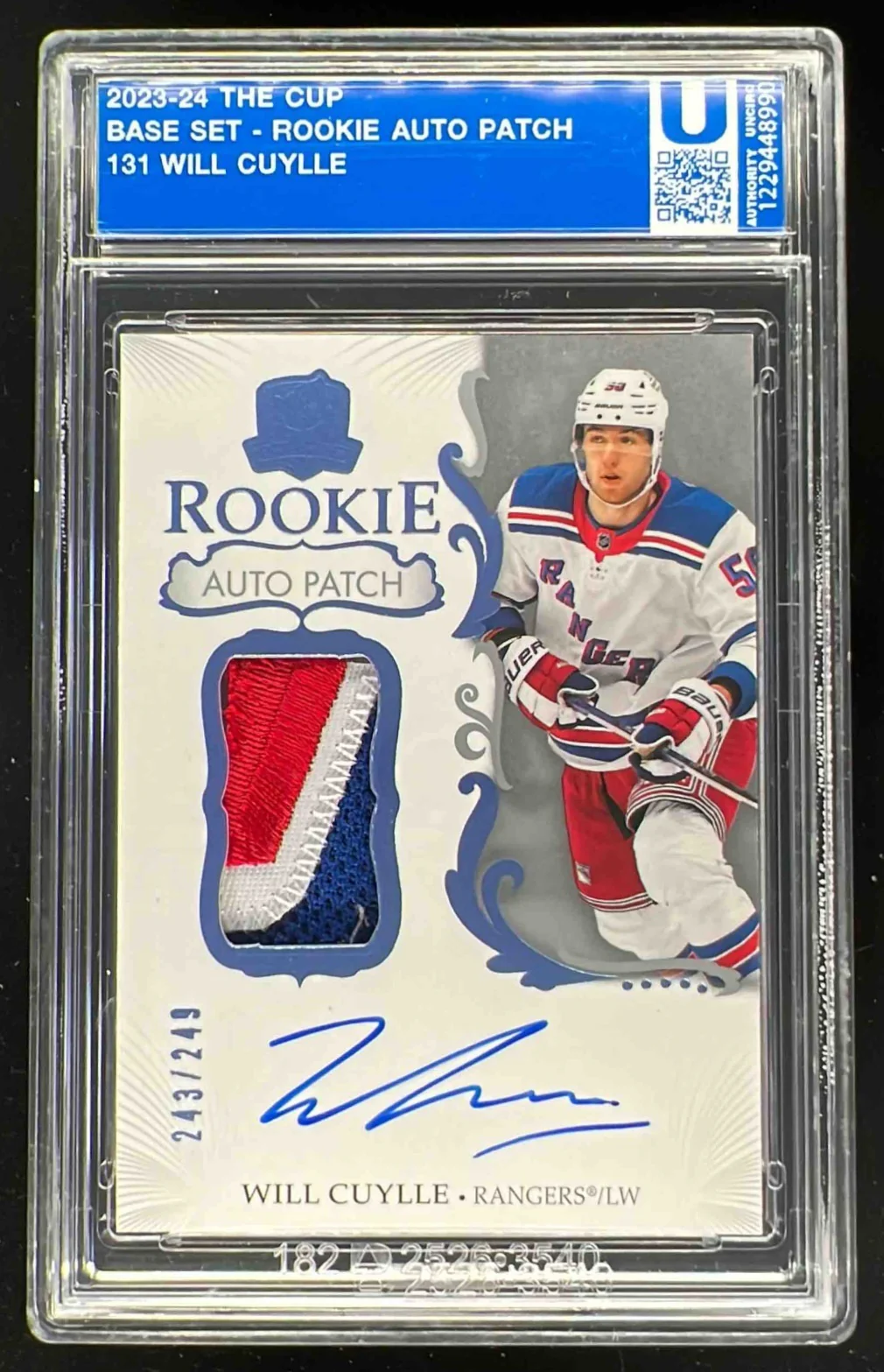2023-24 The Cup #131 Will Cuylle Rookie Patch Auto Autograph Auto /249