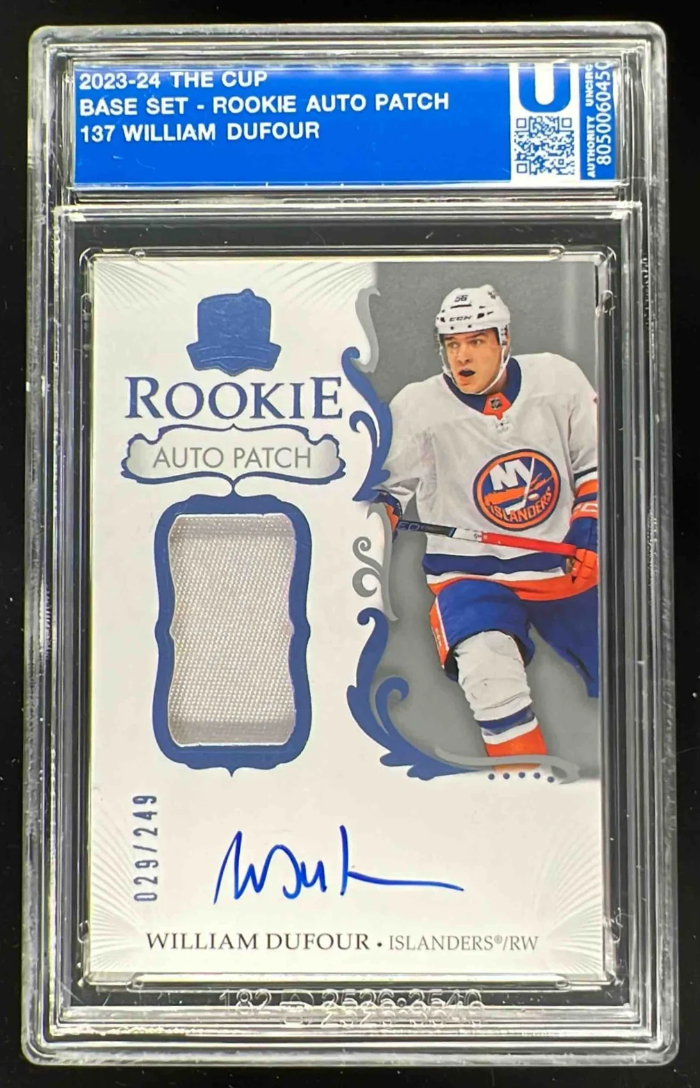 2023-24 The Cup #137 William Dufour Rookie Patch Auto Autograph Auto /249