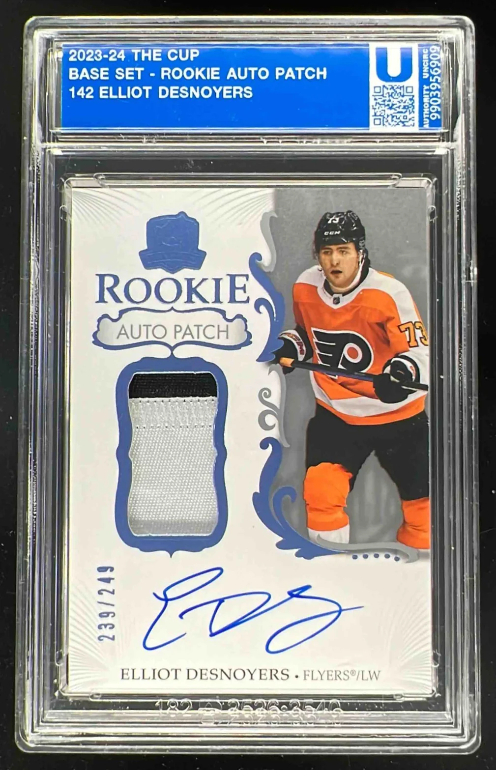 2023-24 The Cup #142 Elliot Desnoyers Rookie Patch Auto Autograph Auto /249