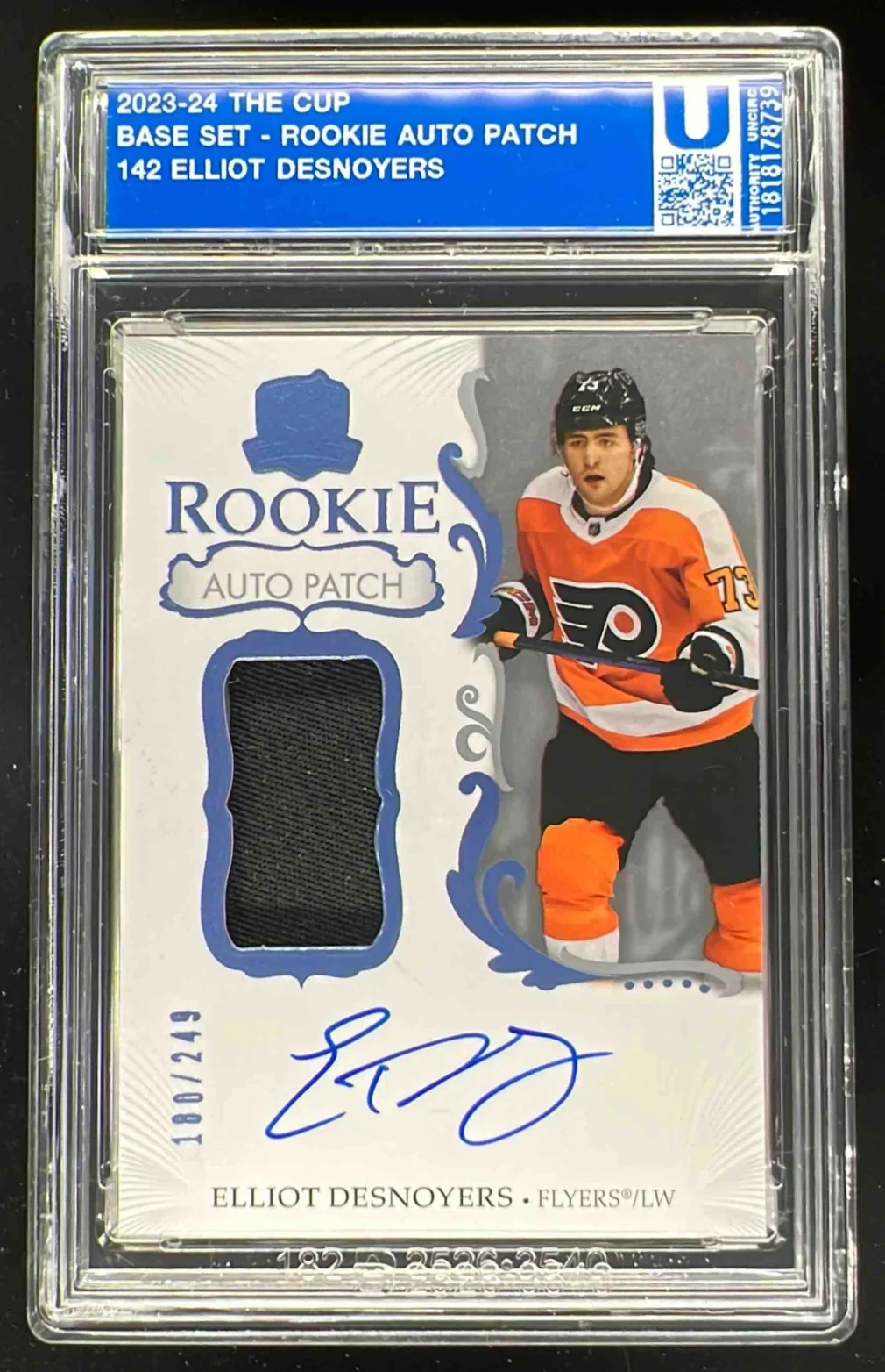 2023-24 The Cup #142 Elliot Desnoyers Rookie Patch Auto Autograph Auto /249