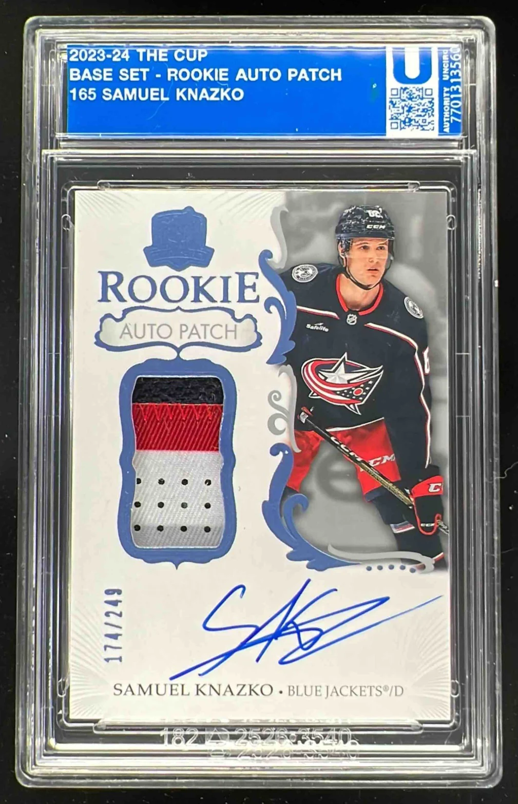 2023-24 The Cup #165 Samuel Knazko Rookie Patch Auto Autograph Auto /249