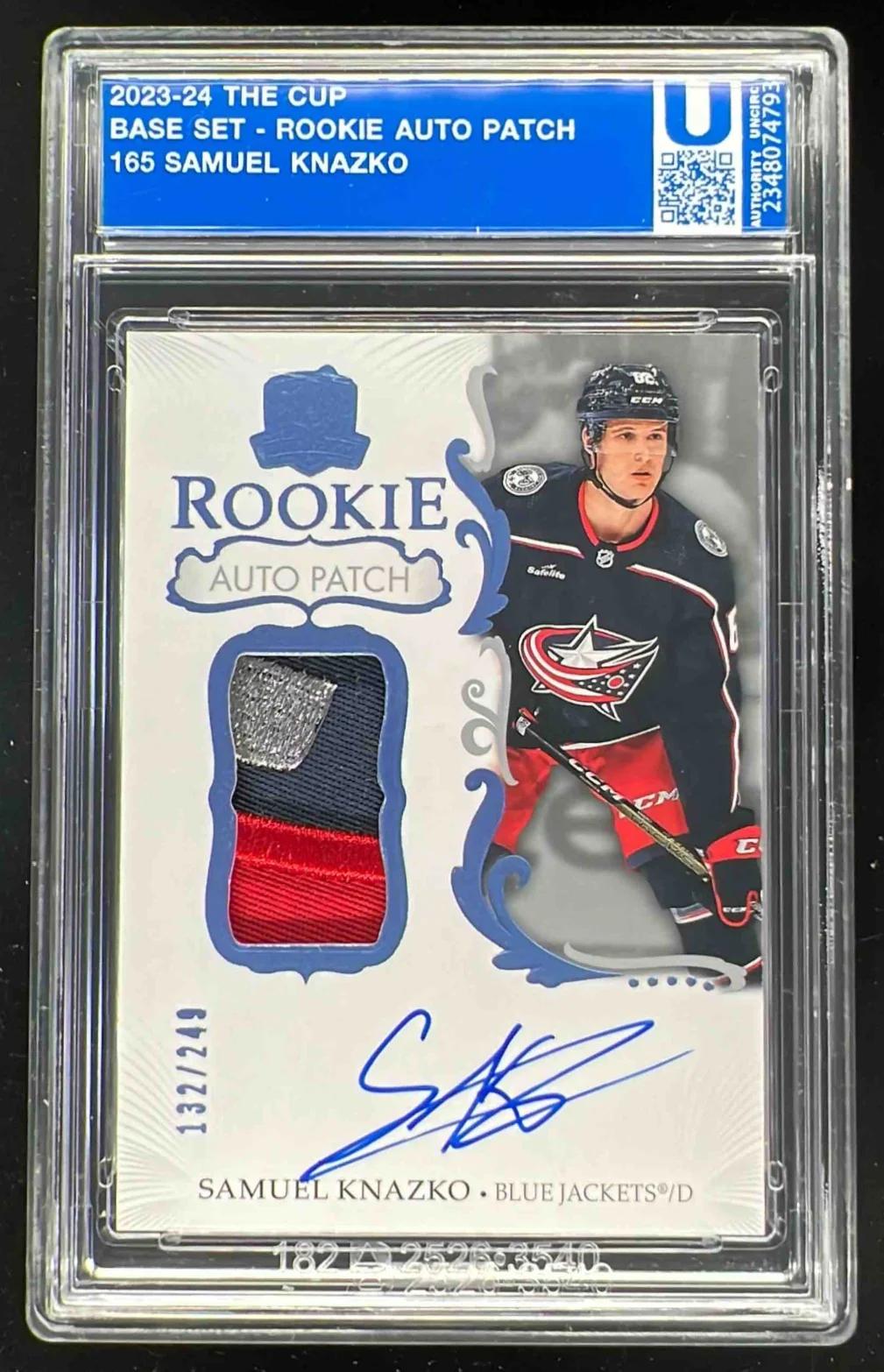 2023-24 The Cup #165 Samuel Knazko Rookie Patch Auto Autograph Auto /249