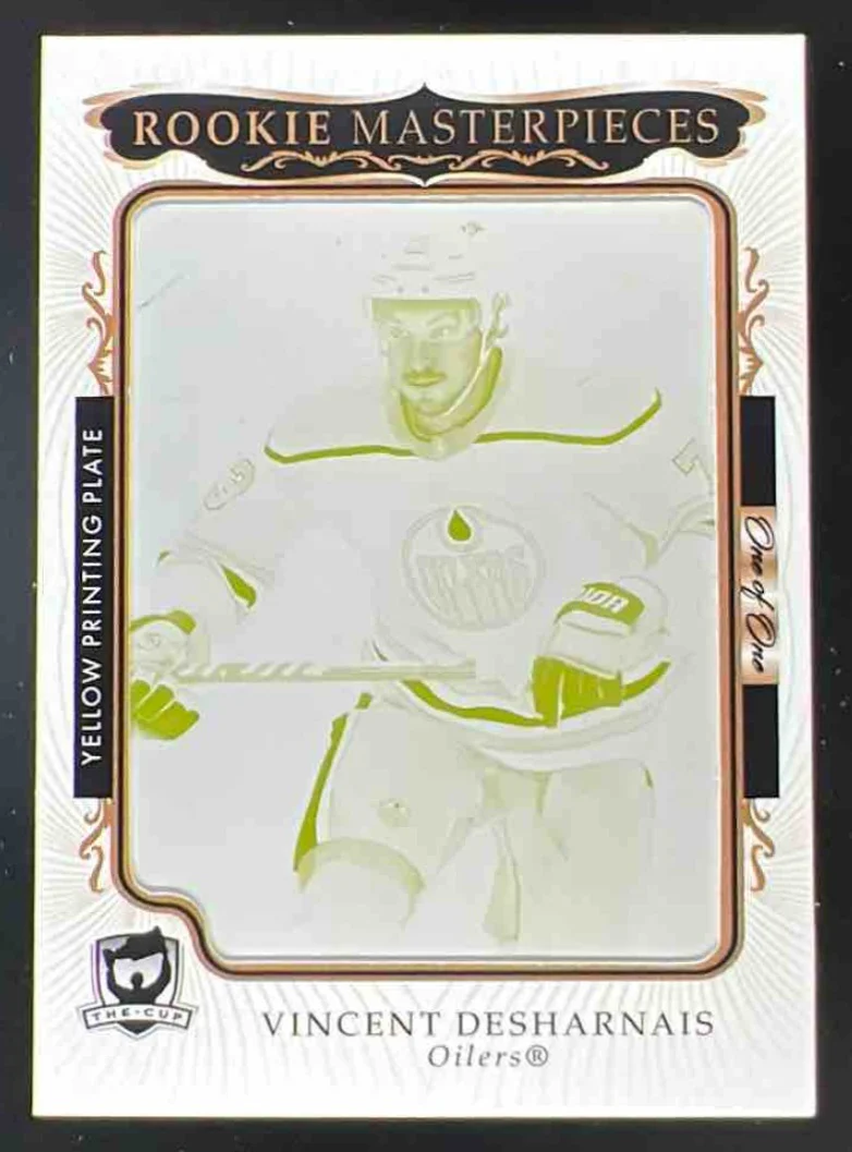 2023-24 The Cup Rookie Masterpieces Printing Plate Yellow Vincent Desharnais 1/1