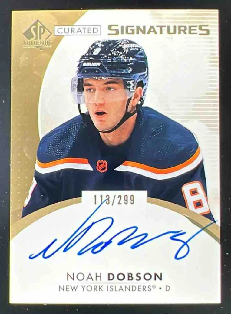 2023-24 SP Authentic Curated Signatures #SPC-ND Noah Dobson Autograph Auto /299