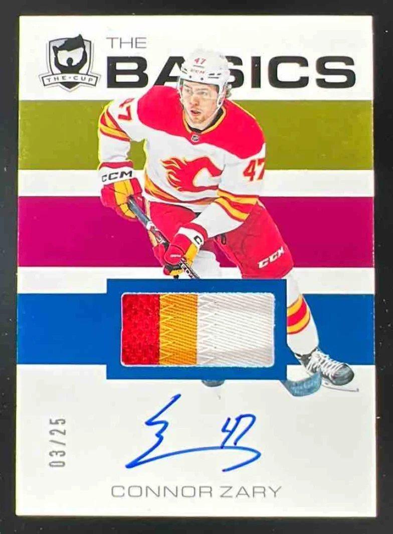 2023-24 The Cup The Basics Auto Patch #B-CZ Connor Zary Autograph Auto /25