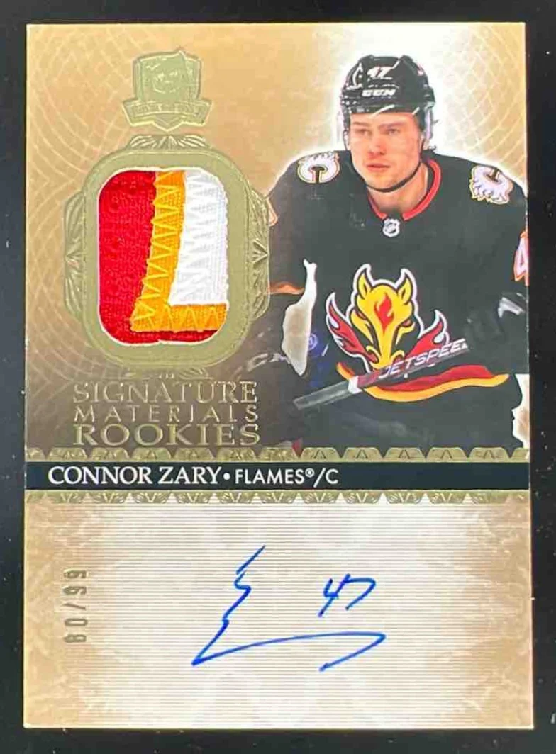 2023-24 The Cup Signature Materials #SM-CZ Connor Zary Autograph Auto /99