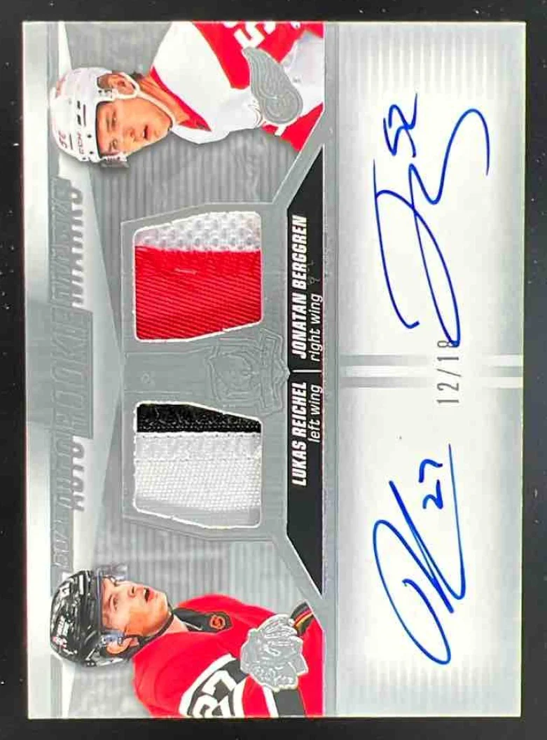 2022 The Cup Dual Auto Rookie Marks #DARB-RB Lukas Reichel Jonatan Berggren /18