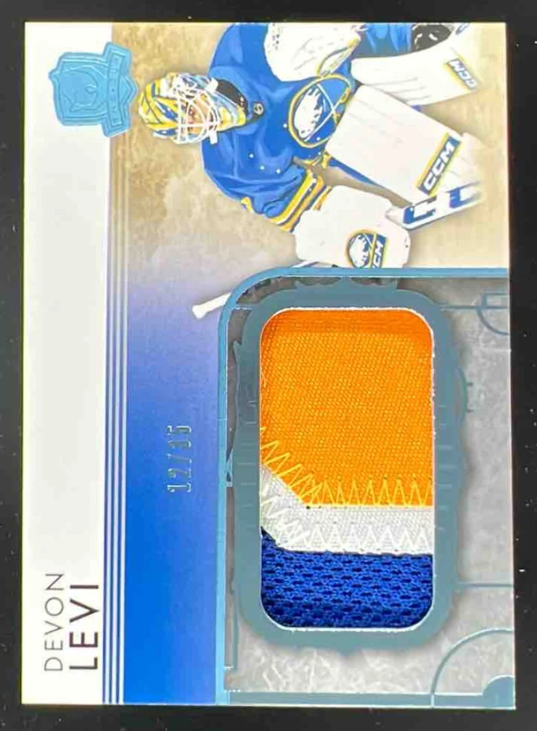 2023-24 The Cup Rookie Rink Gallery Patch #RGDL-V2 Devon Levi /35