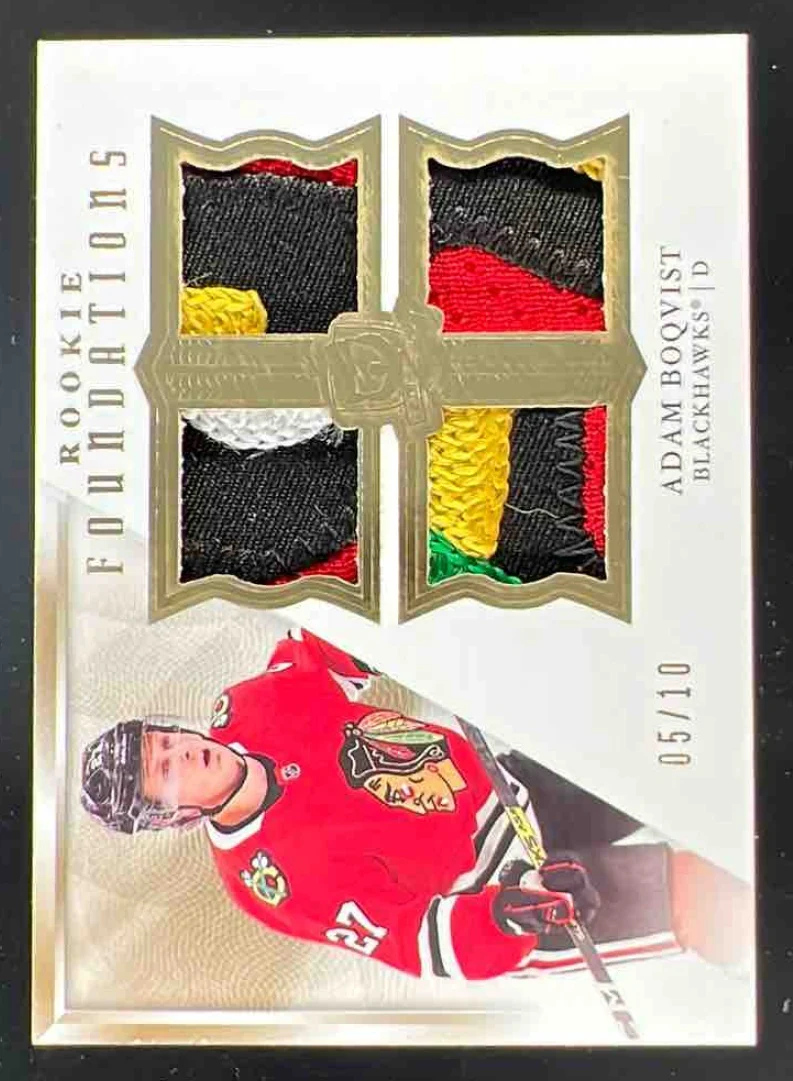 2019-20 Upper Deck The Cup Foundations Rookies Patch #F-AB Adam Boqvist RC /10
