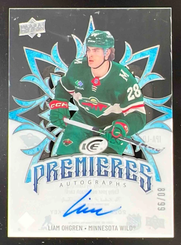 2024 Upper Deck Ice Premieres Autographs #IPA-LO Liam Ohgren Autograph Auto /99