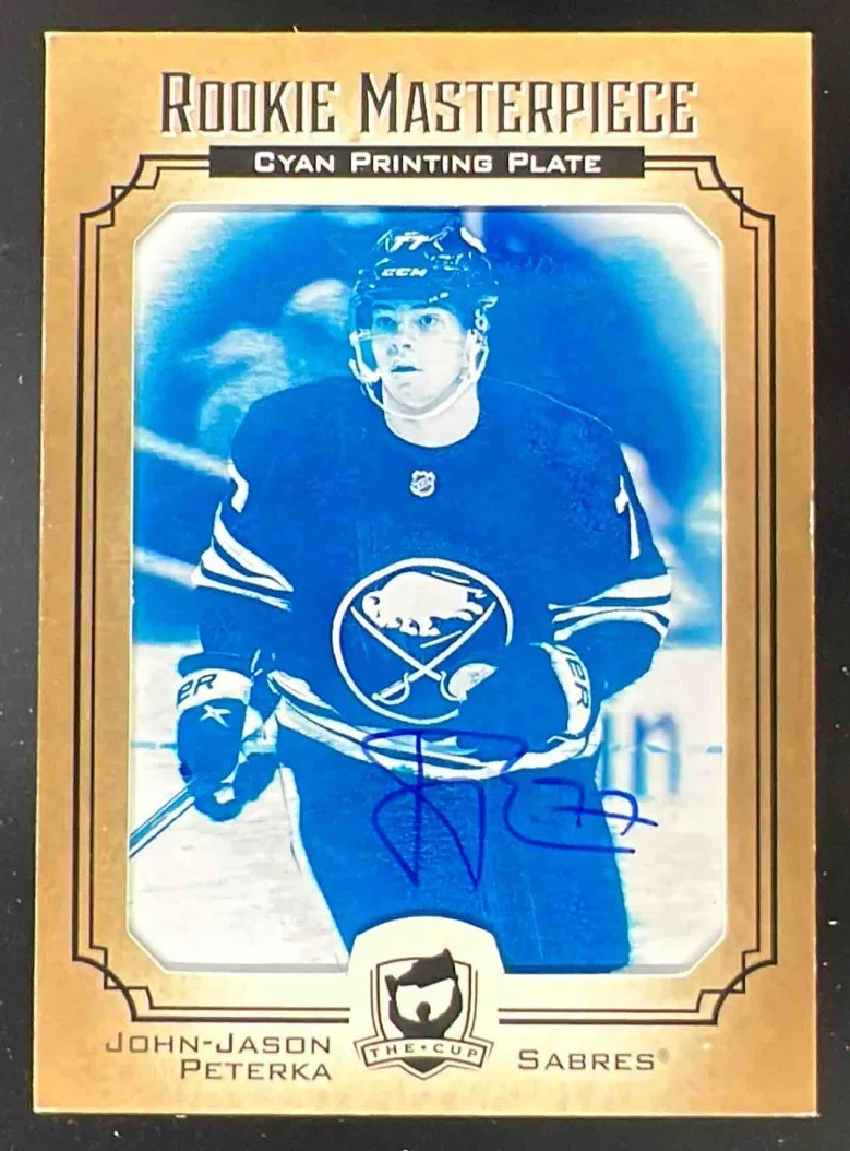2021 The Cup Rookie Masterpiece Printing Plate Cyan John-Jason Peterka Auto 1/1