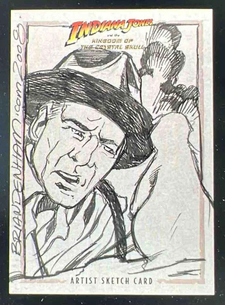 2008 Topps Indiana Jones Kingdom of Crystal Skull Sketch Card Auto 1/1