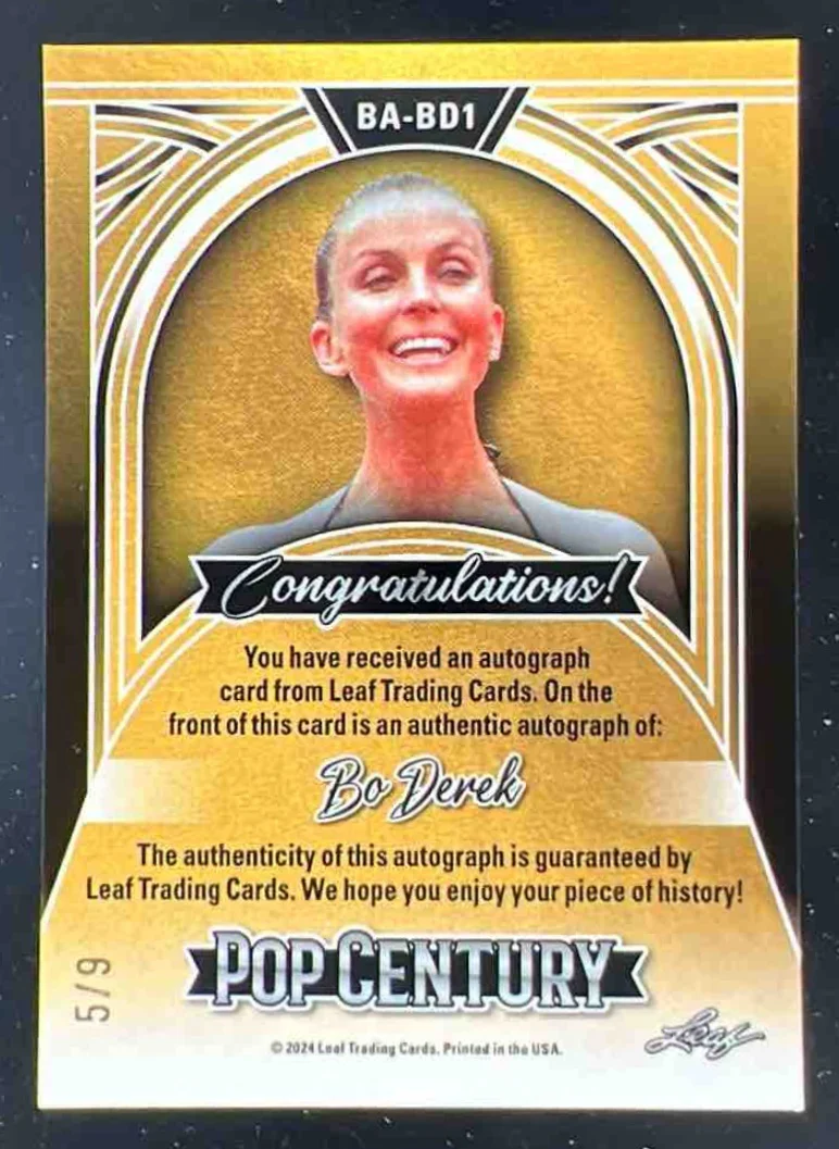 2024 Leaf Metal Pop Century Crystal Platinum Blue #BA-BD1 Bo Derek Auto /9 - Image 2