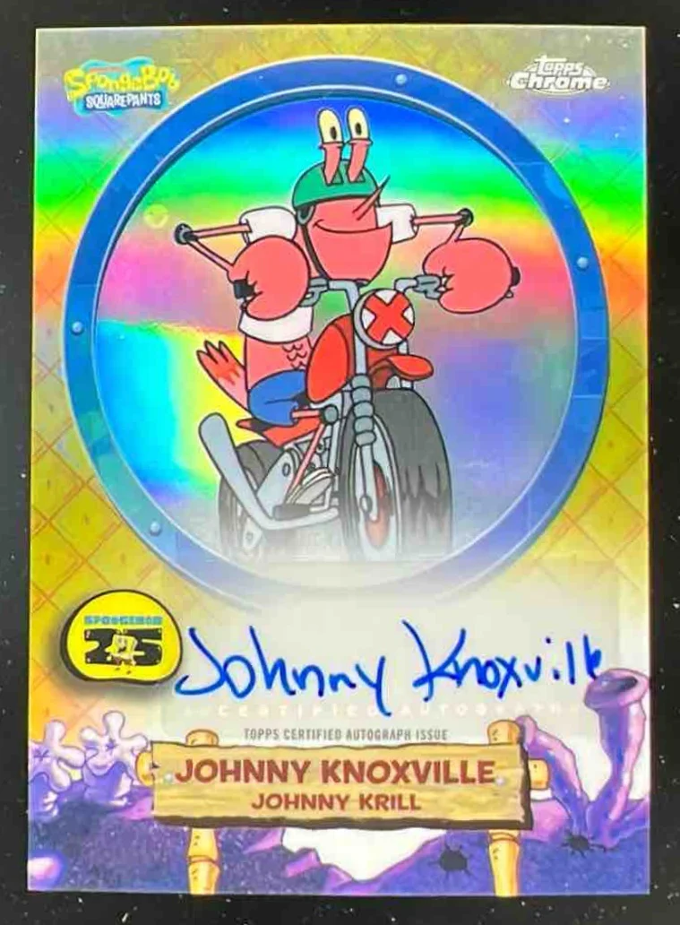 2025 Topps Chrome SpongeBob Autographs #SA-JK Johnny Knoxville Autograph Auto