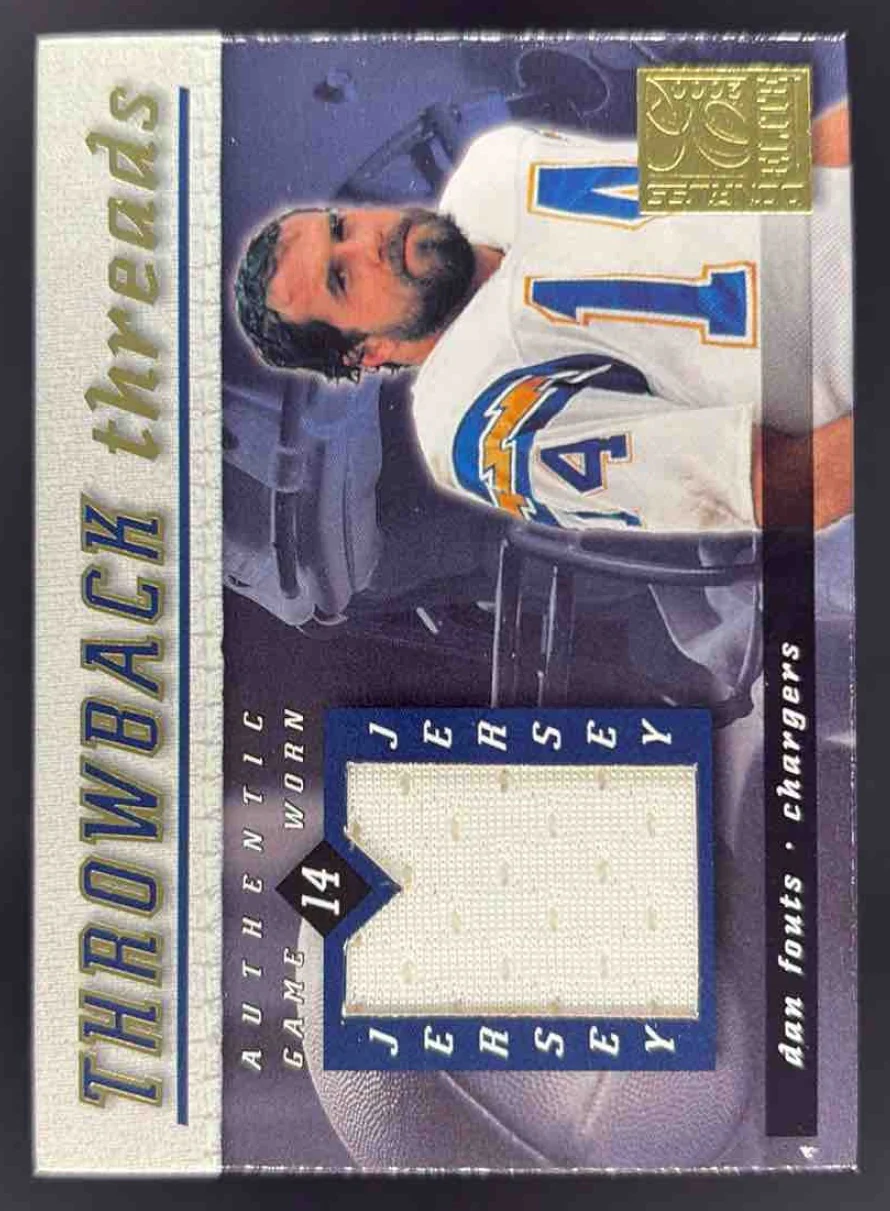 2000 Donruss Elite Throwback Threads #TT-15 Dan Fouts /100