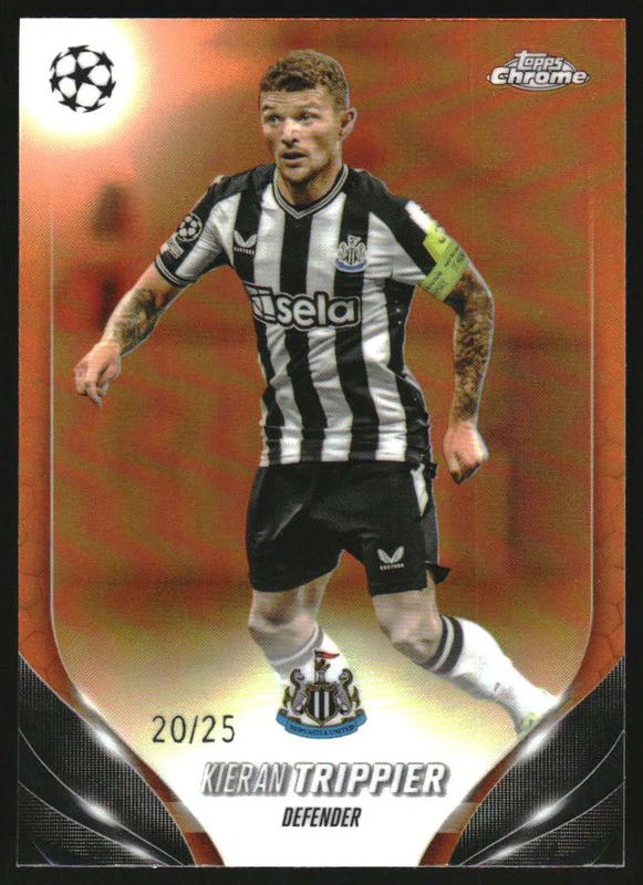 2023-24 Topps Chrome UEFA Orange Refractors #126 Kieran Trippier /25