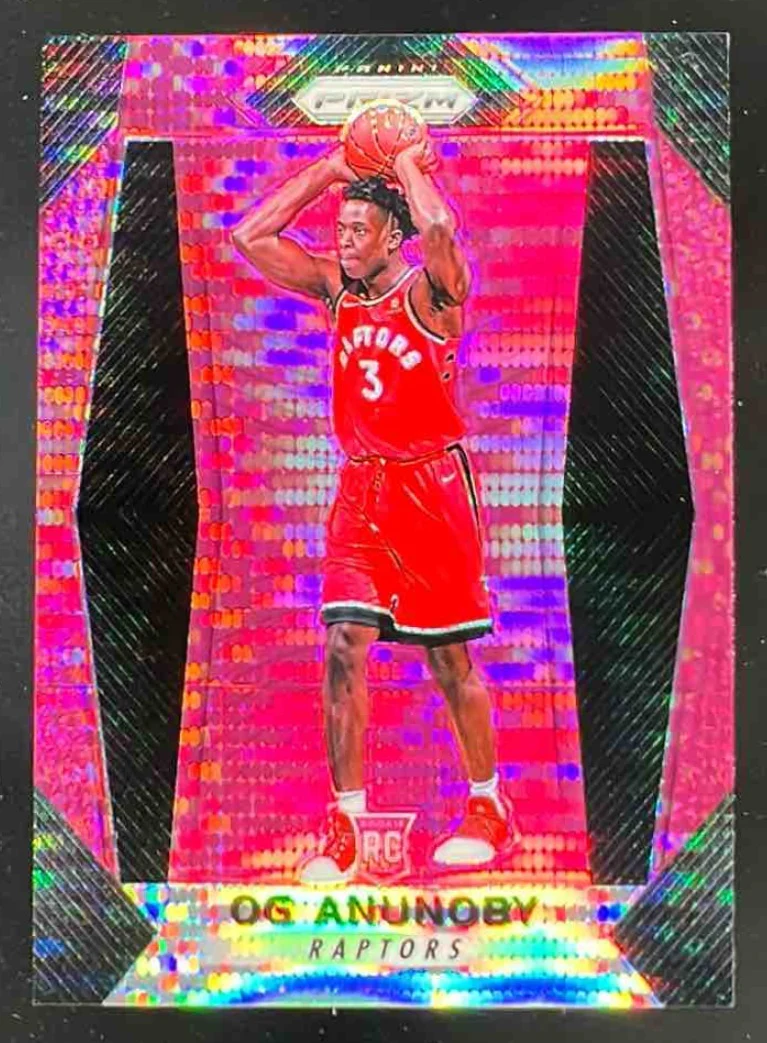 2017-18 Panini Prizm Prizms Pink Pulsar #38 OG Anunoby RC /42