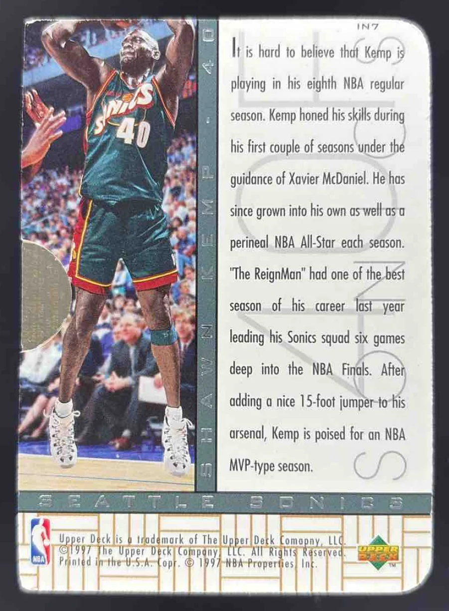 1996-97 SP Inside Info #IN7 Shawn Kemp - Image 2
