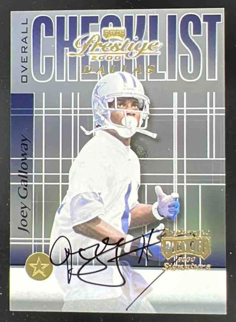 2000 Playoff Prestige Team Checklists #CL71 Joey Galloway Autograph Auto