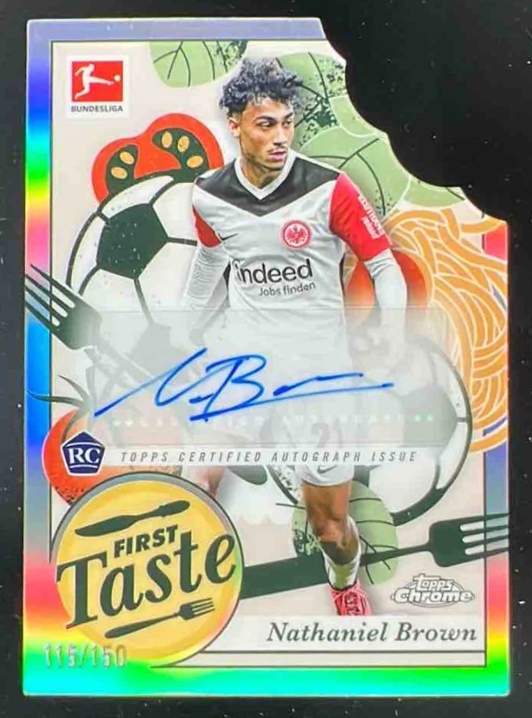 2024-25 Topps Chrome Bundesliga First Taste #FTA-NB Nathaniel Brown Auto /150