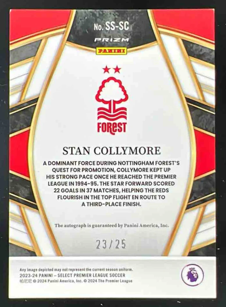 2023 Panini Select Signatures Tie-Dye #SS-SC Stan Collymore Auto /25 - Image 2