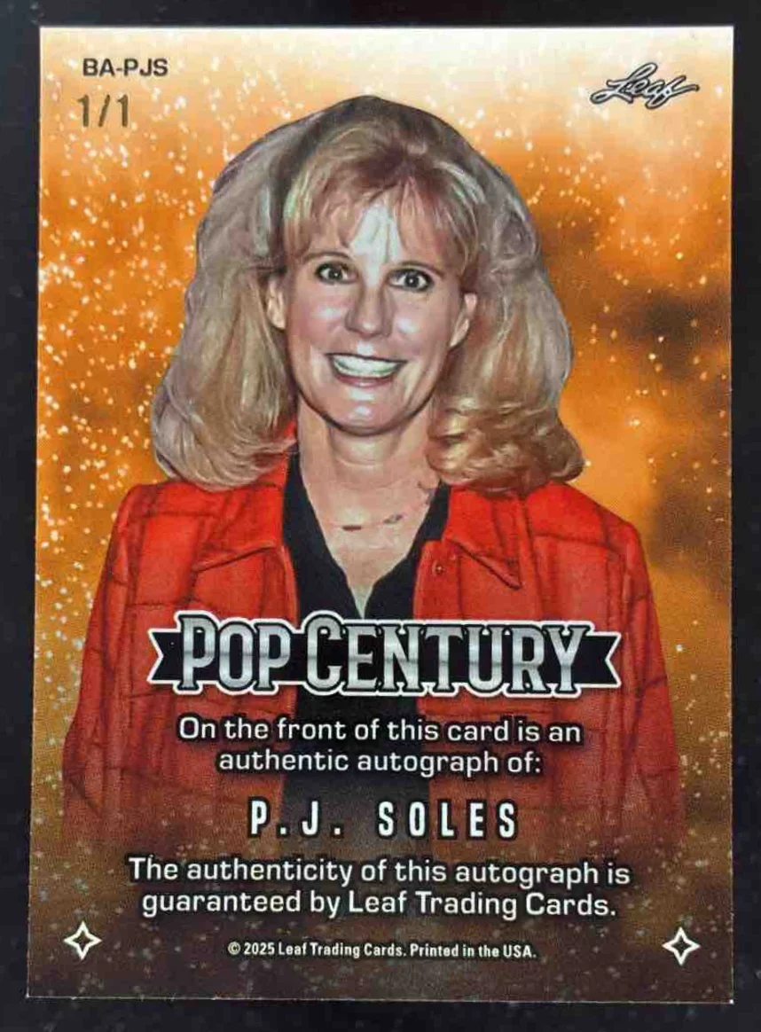 2025 Leaf Metal Pop Century Crystal Gold #BA-PJS P.J. Soles Autograph Auto 1/1 - Image 2