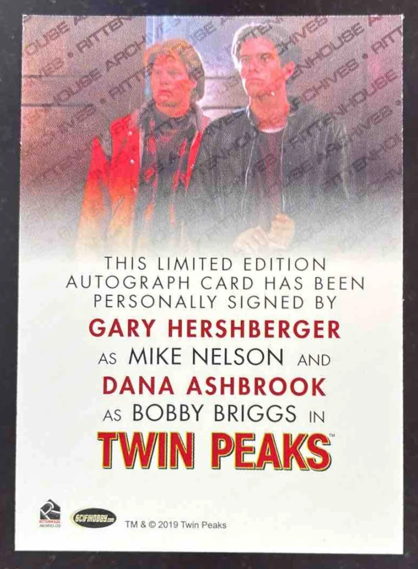 2019 Twin Peaks Dual Autograph Gary Hershberger Dana Ashbrook Auto - Image 2